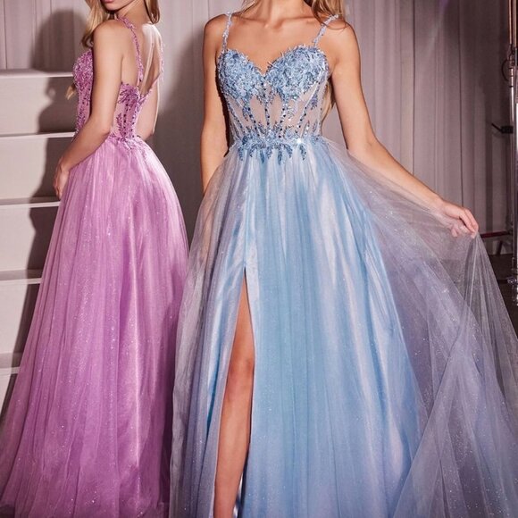 Prom dresspurplebluegreengoldgreen formal bridesmaid party evening gown